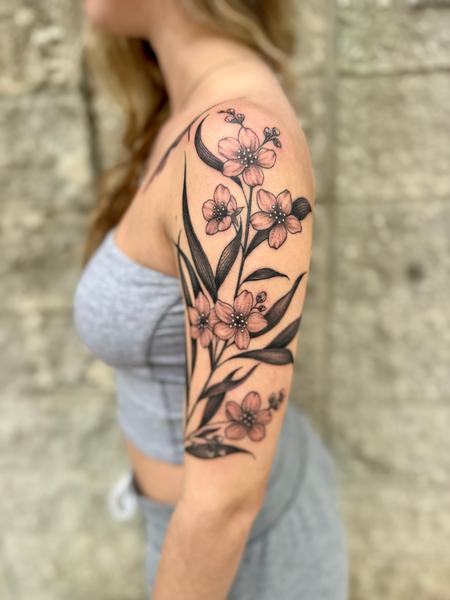 tattoos/ - Floral tattoo on the arm - 146352